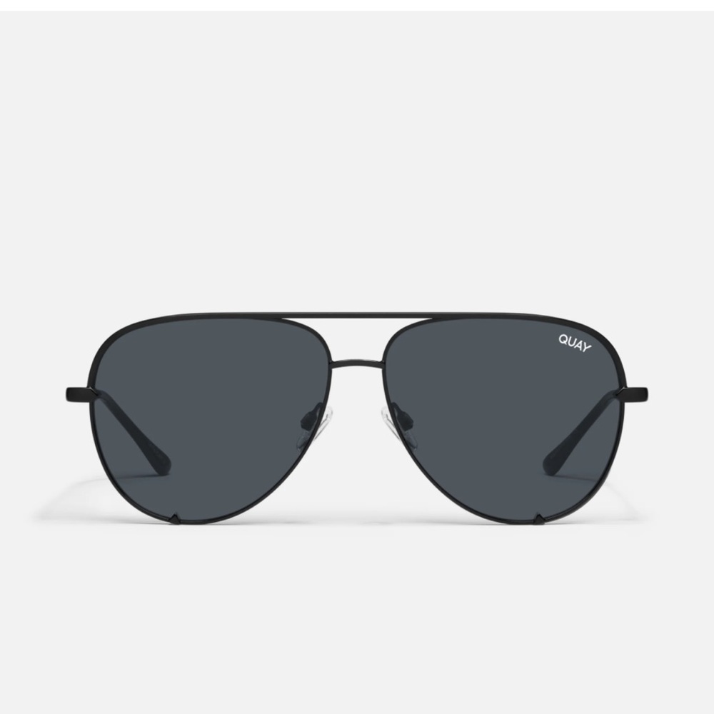 Quay Black Aviator Sunglasses
